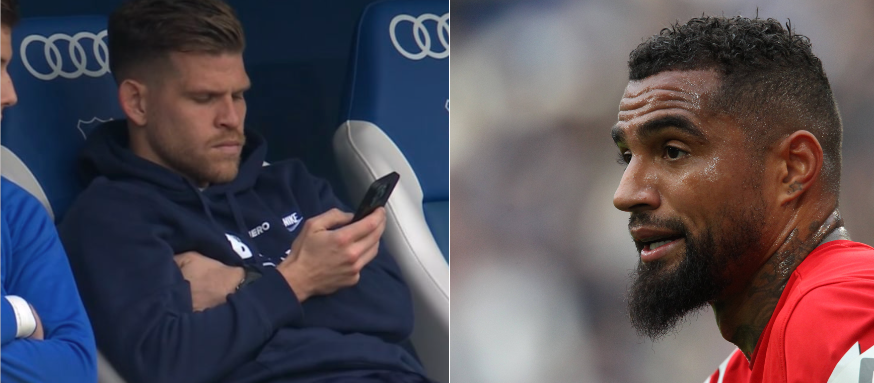 Image - Hertha BSC: Wegen Handy auf der Bank! Internet-Mob pöbelt gegen Niederlechner, das bringt dann Boss Boateng in Rage