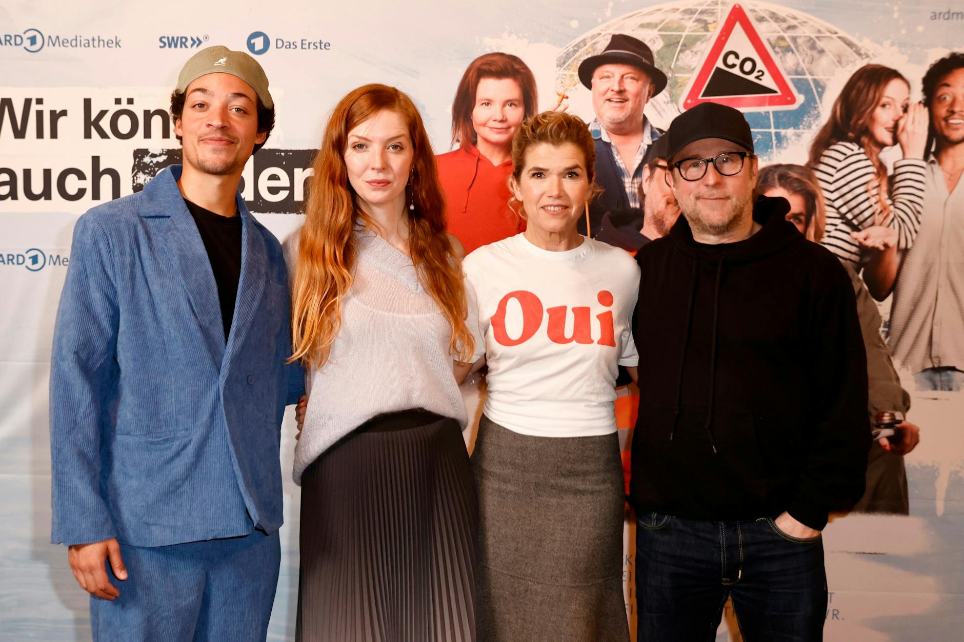 Aurel Mertz, Pheline Roggan, Anke Engelke und Bjarne Mädel sind vier der Protagonisten der neuen Klima-Serie.