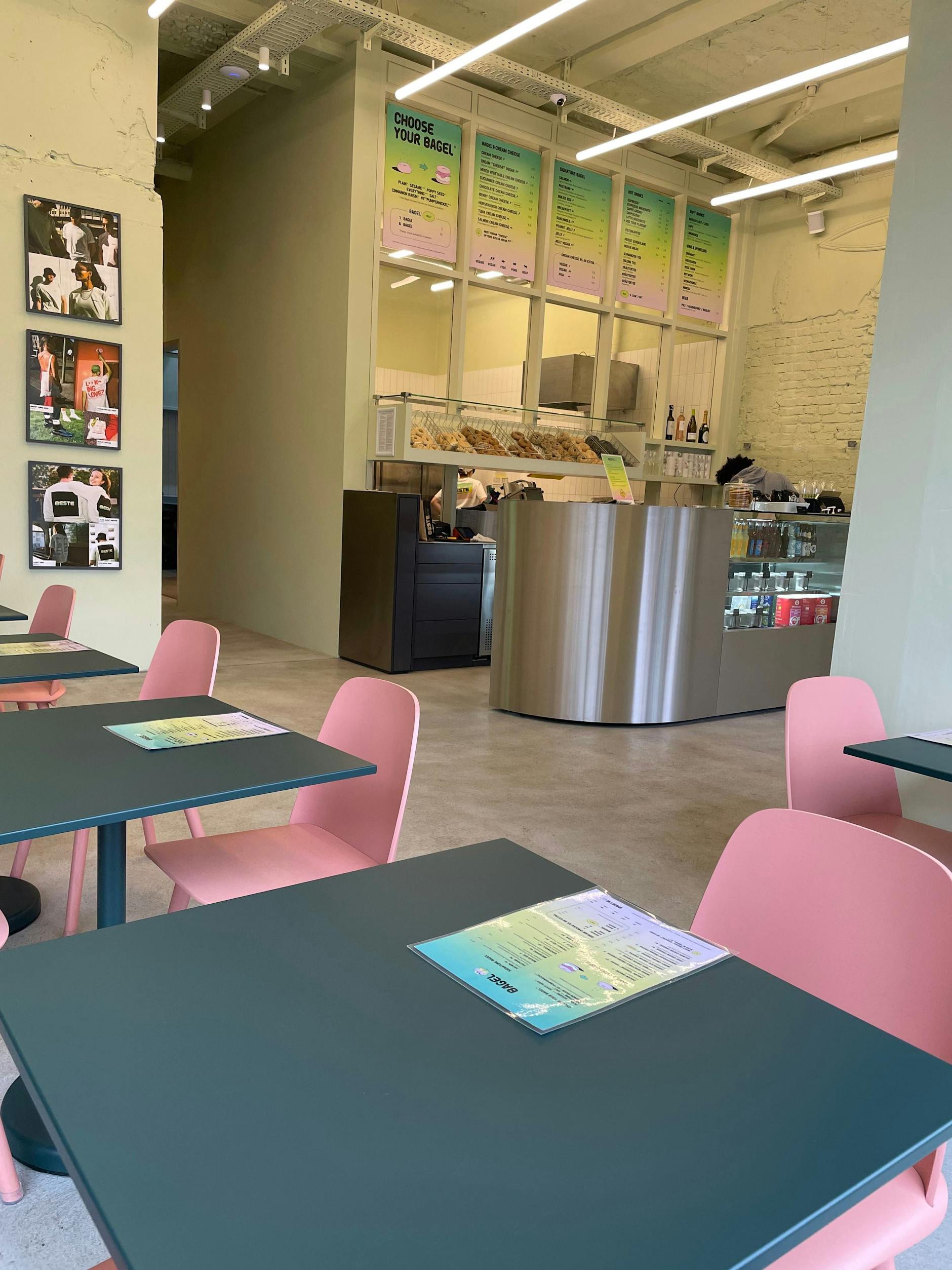 Das Designkonzept von innen bei Beste Bagel in Berlin