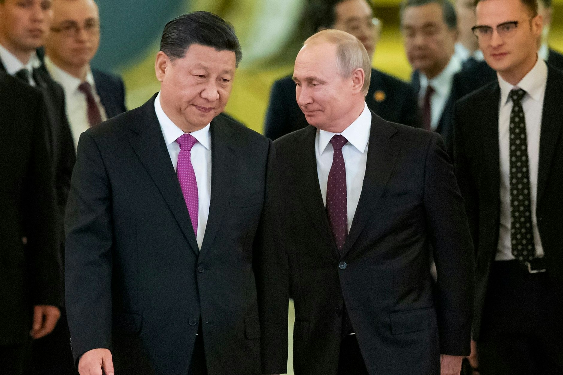 Wladimir Putin (r.), Präsident von Russland, trifft heute Xi Jinping, den Präsidenten von China.&nbsp;
