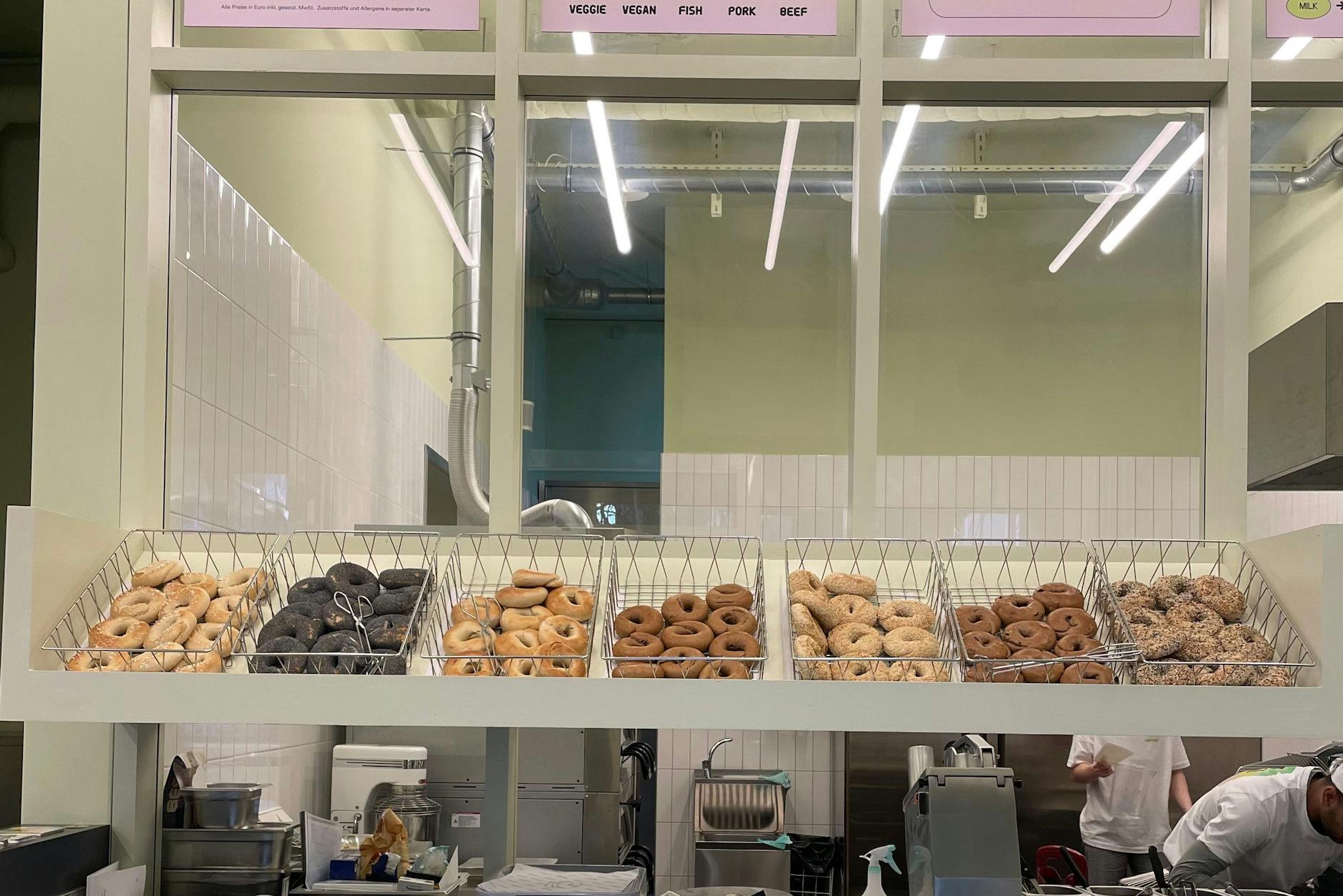 Große Auswahl an Bagels bei Beste Bagel Berlin