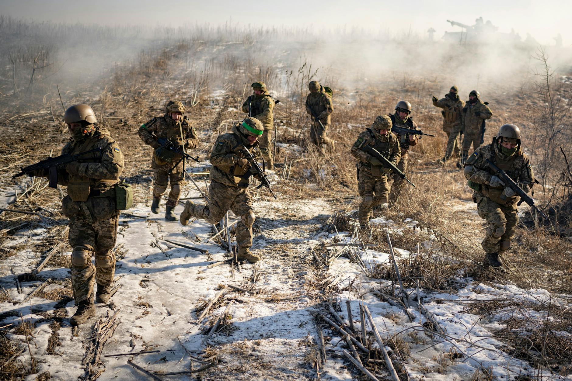 Ukrainische Soldaten in Kharkiv 