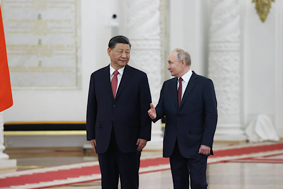 Russlands Präsident Wladimir Putin empfing Chinas Staatschef Xi Jinping am Montag in Moskau.