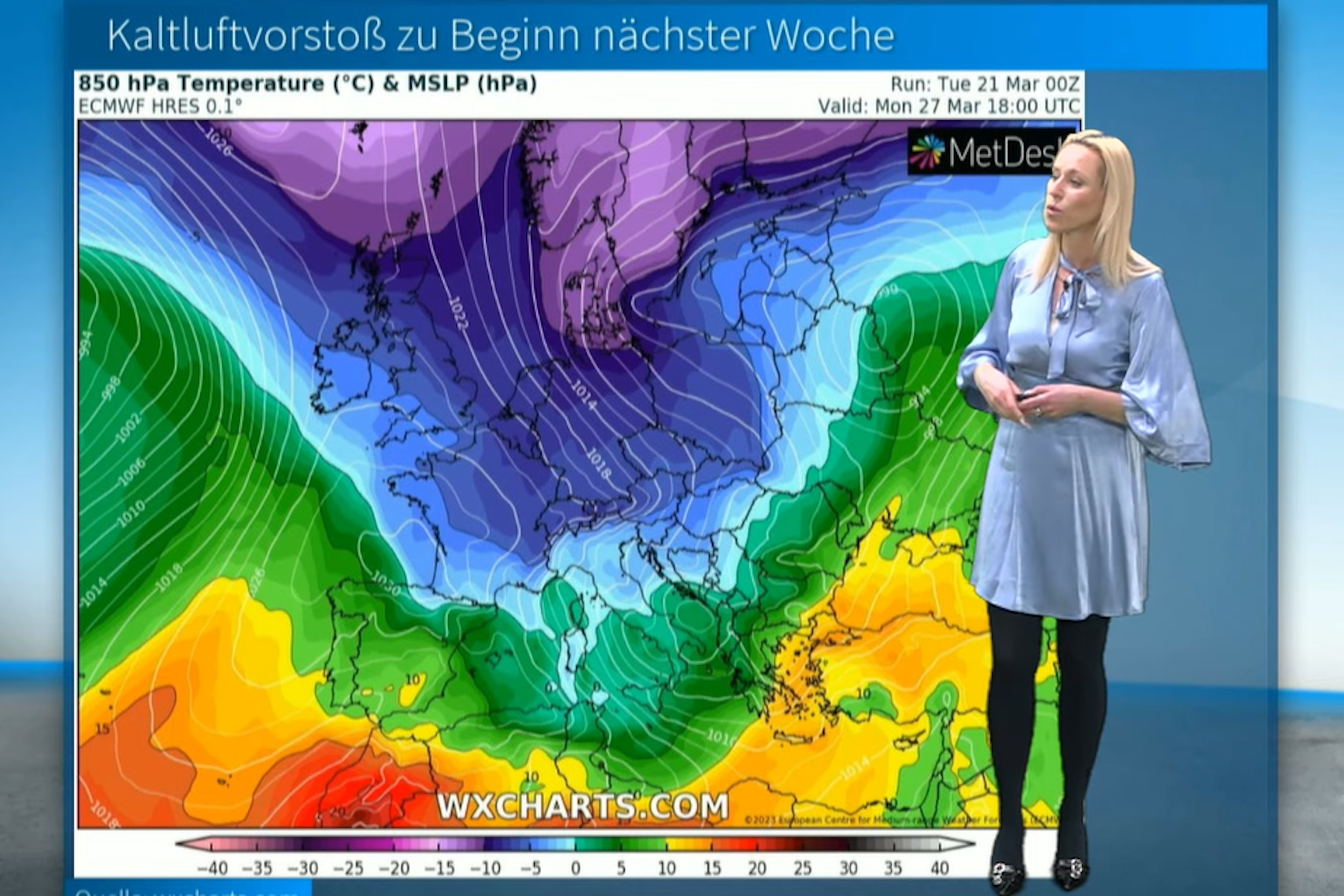 Wetter.net-Moderatorin Kathy Schrey erklärt den Kaltluft-Vorstoß, der uns nächste Woche den Winter zurückbringt.