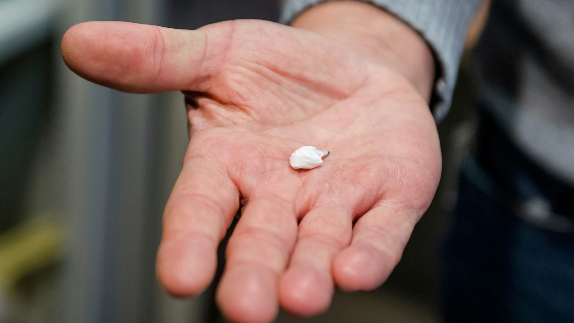 In Plastik verpacktes Crack, gefunden bei einem Kleindealer in Brüssel.&nbsp;&nbsp;