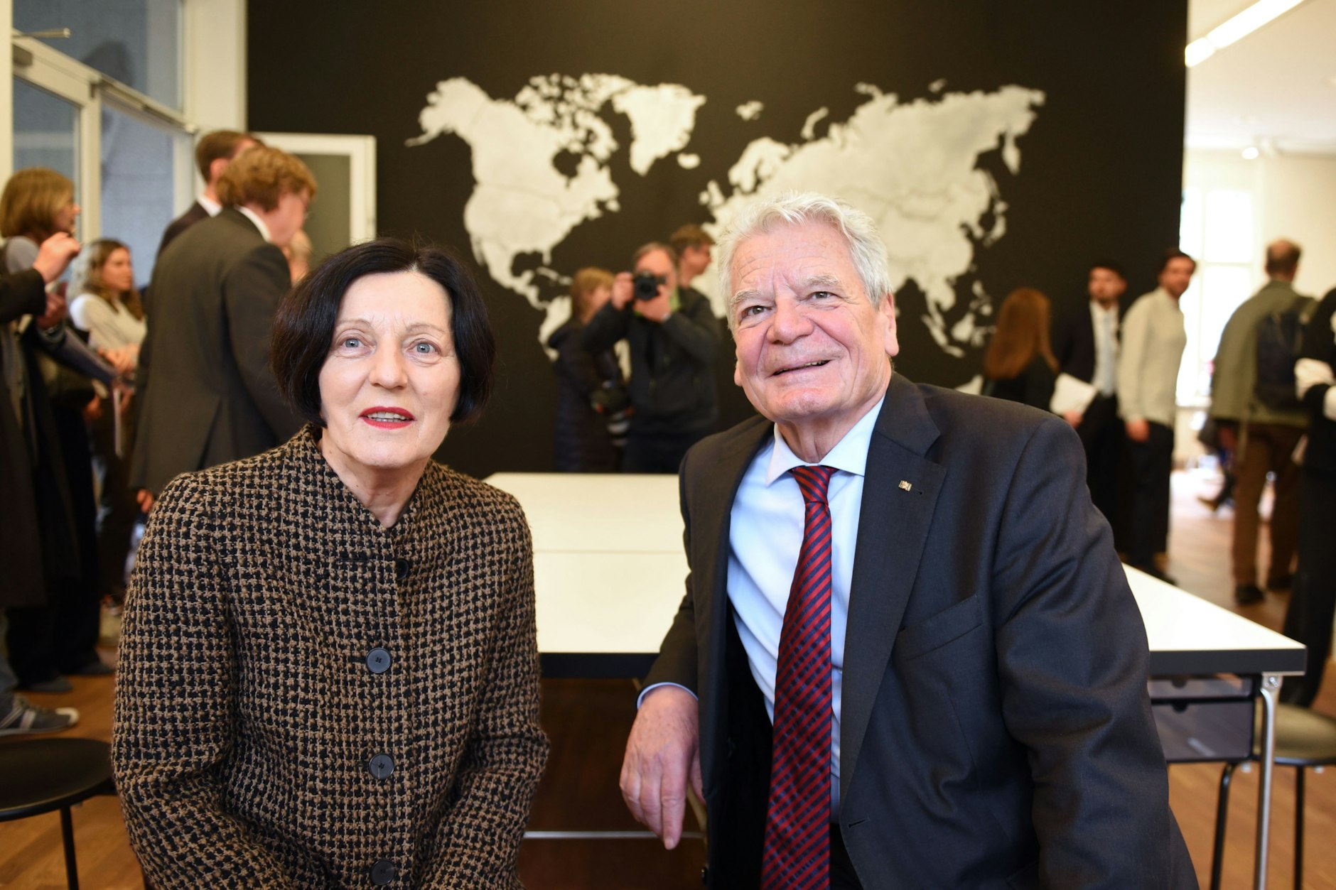 Herta Müller und Joachim Gauck bei der Vorstellung der Werkstatt Exilmuseum.
