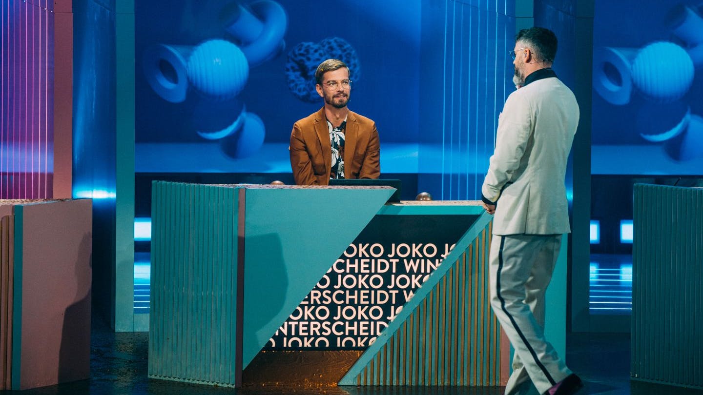 Neu-Moderator Sido und Joko Winterscheidt bei „Wer stiehlt mir die Show?“.