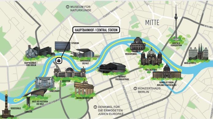 Die Sehenswürdigkeiten während der 1-stündigen Schifffahrt