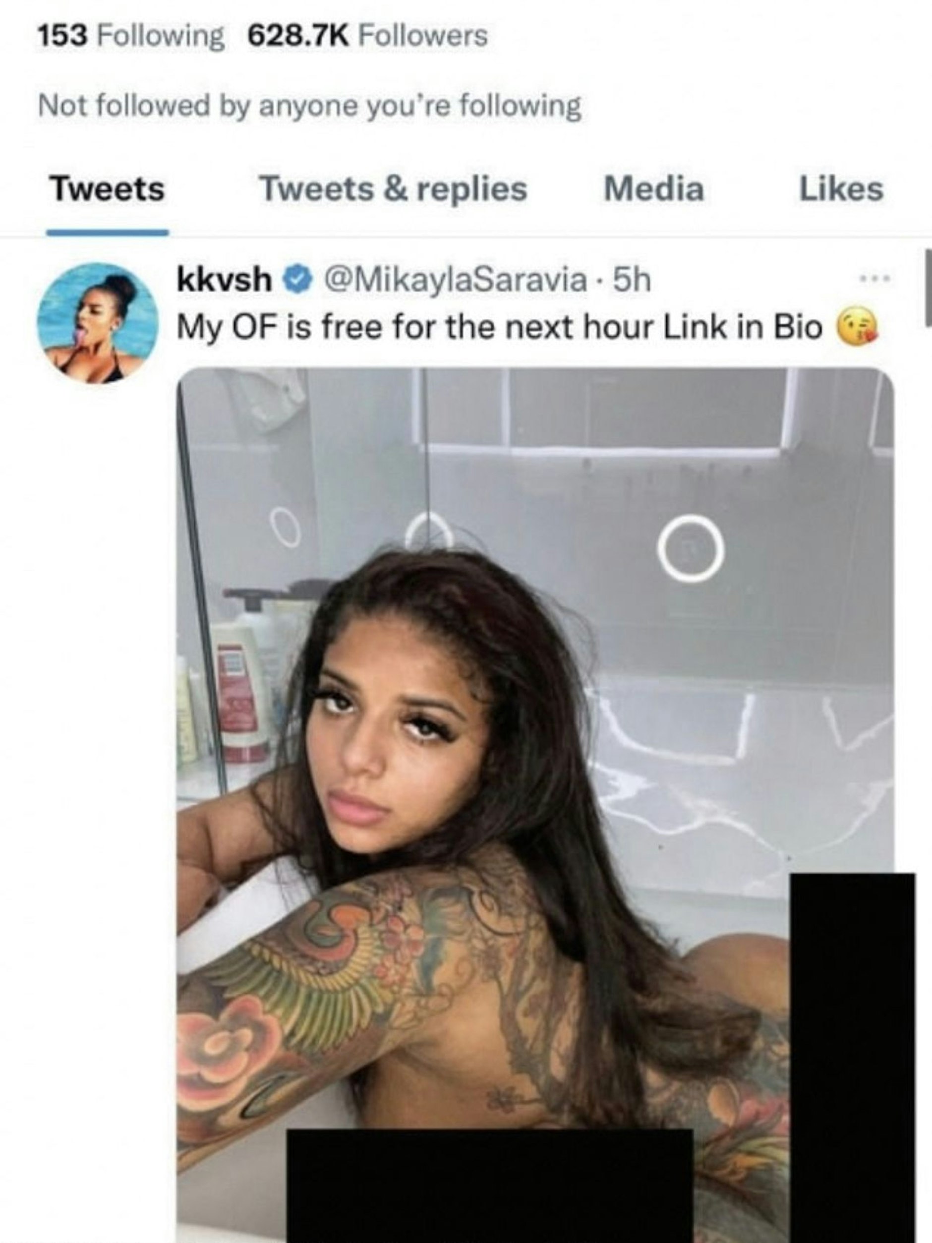 Dieses Nacktbild seiner Ex schickte Hunter an ihre 628 700 Twitter-Follower.