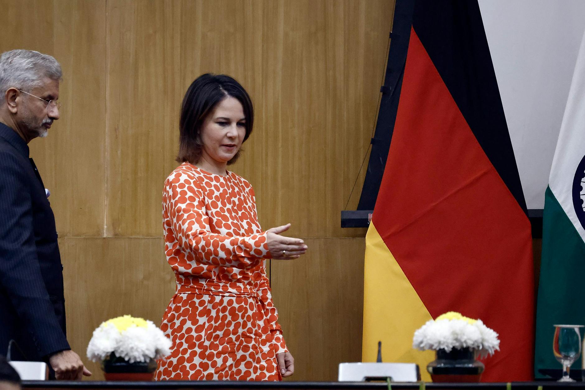 Annalena Baerbock hat im Dezember Indien besucht. Im Bild: Subrahmanyam Jaishankar (l), Außenminister von Indien.