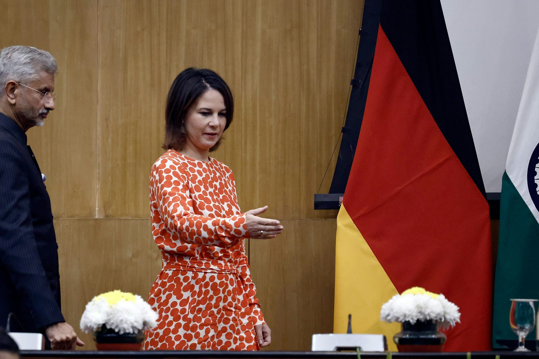 Annalena Baerbock hat im Dezember Indien besucht. Im Bild: Subrahmanyam Jaishankar (l), Außenminister von Indien. 