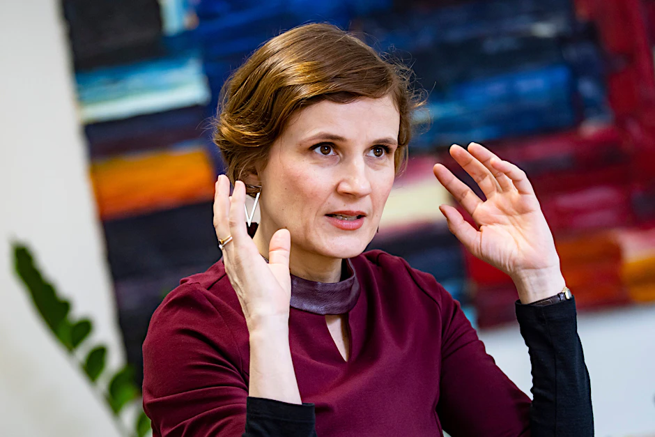Die Senatorin für Integration, Arbeit und Soziales Katja Kipping in Berlin am 24. März 2023