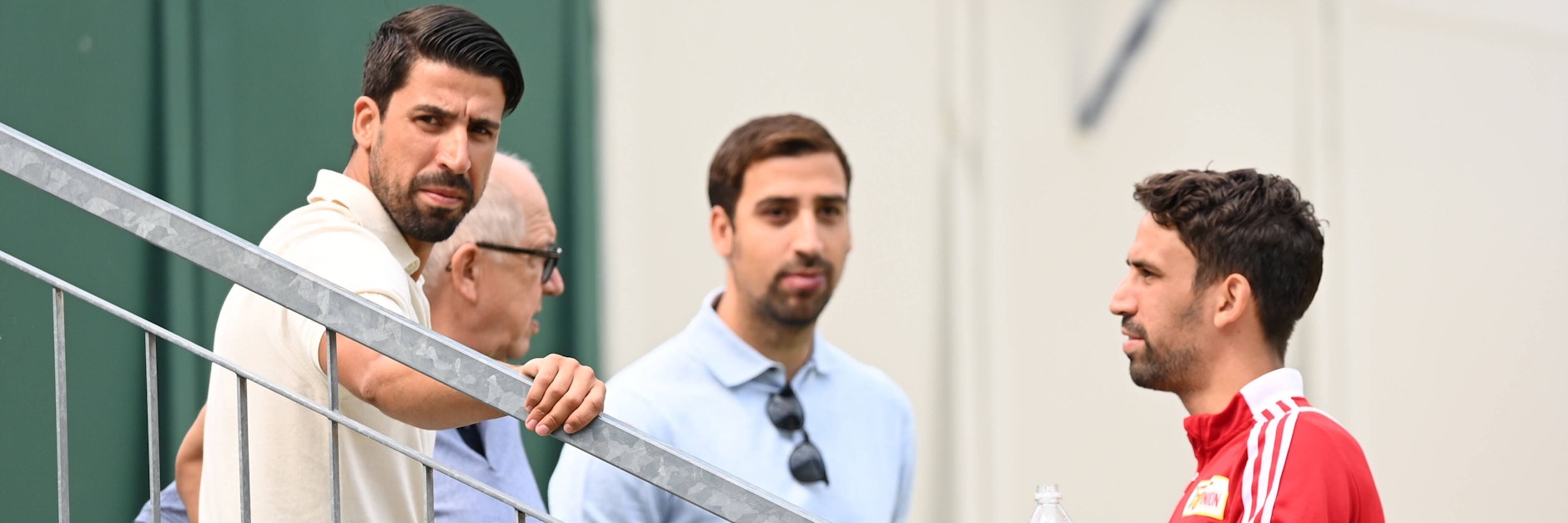 Die drei Gebrüder Khedira: Sami, Danny, Berater der beiden, und Rani vom 1. FC Union.