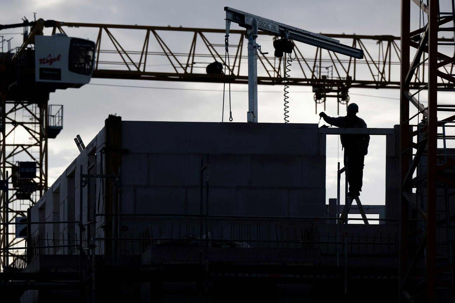 Eine Baustelle in Berlin. 