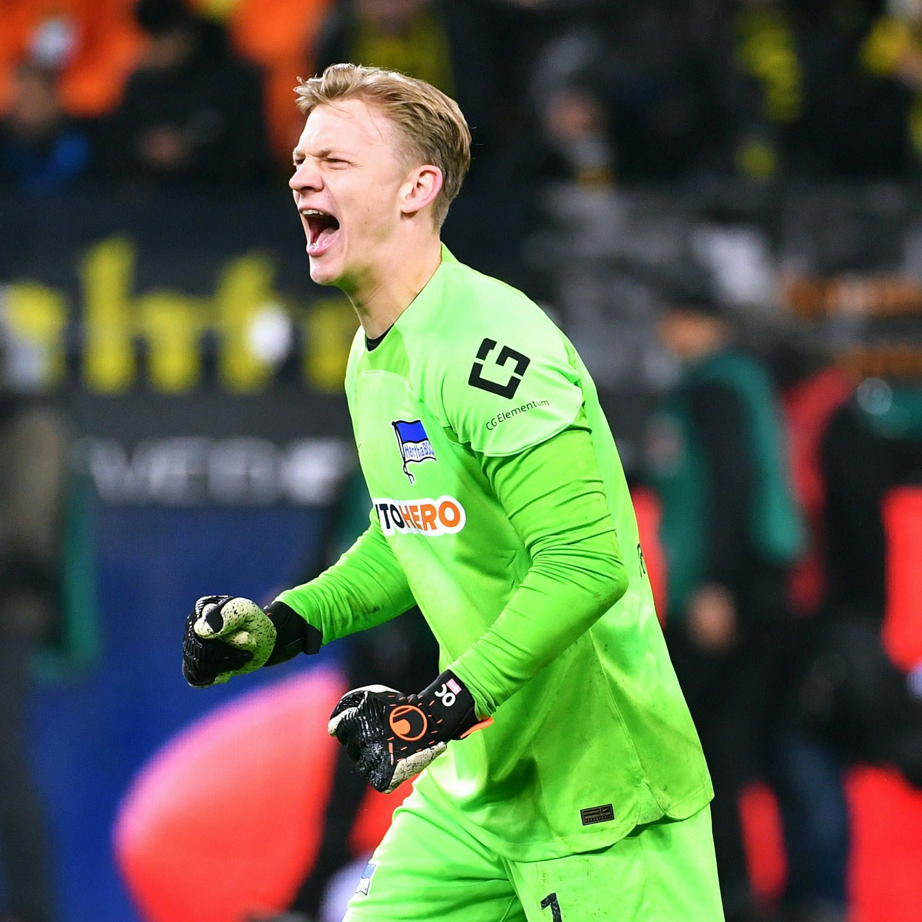 Torwart Oliver Christensen ist bei Hertha BSC die Nummer 1 im Tor und dazu noch Fanliebling.