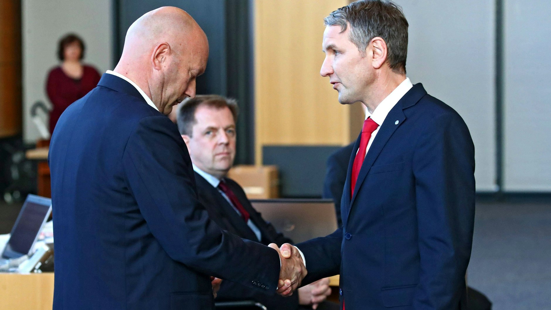 Björn Höcke hatte Thomas Kemmerich mit den Stimmen seiner AfD zum Ministerpräsidenten von Thüringen gemacht.
