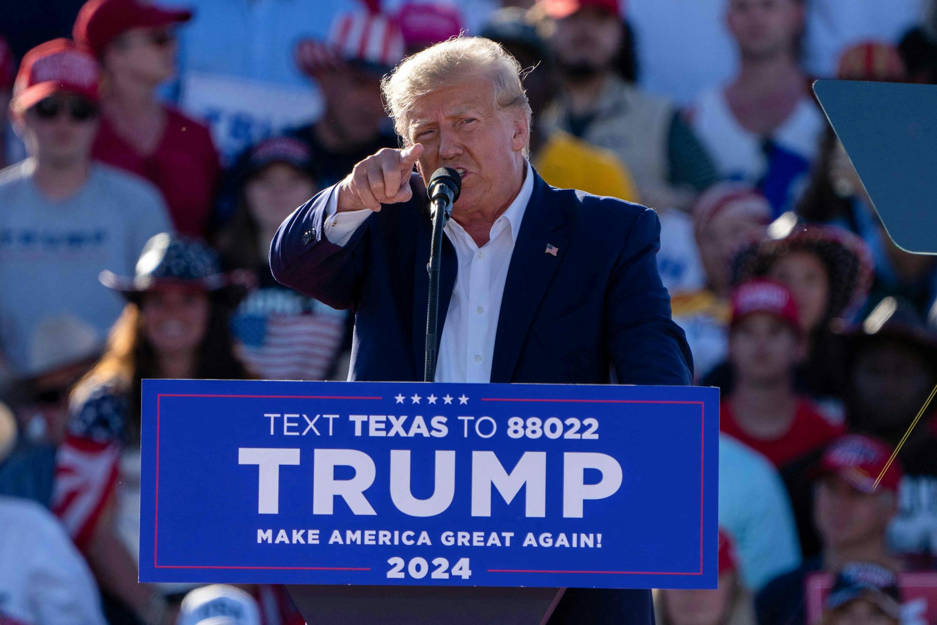 Donald Trump bei einem Wahlkampfauftritt am vergangenen Samstag in Texas