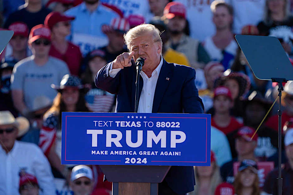 Donald Trump bei einem Wahlkampfauftritt am vergangenen Samstag in Texas