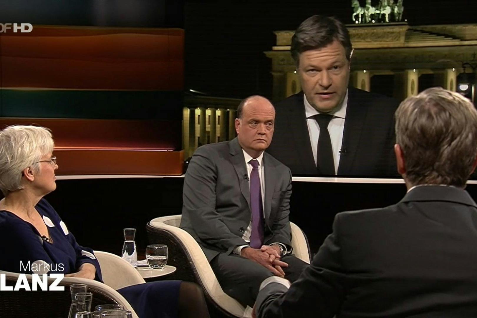 Robert Habeck bei „Markus Lanz“ am Dienstagabend.