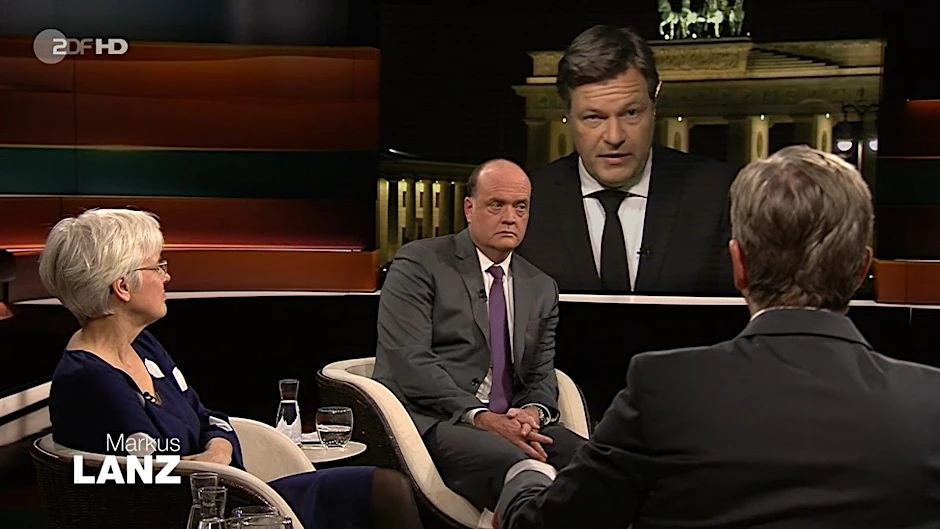 Robert Habeck bei „Markus Lanz“ am Dienstagabend.