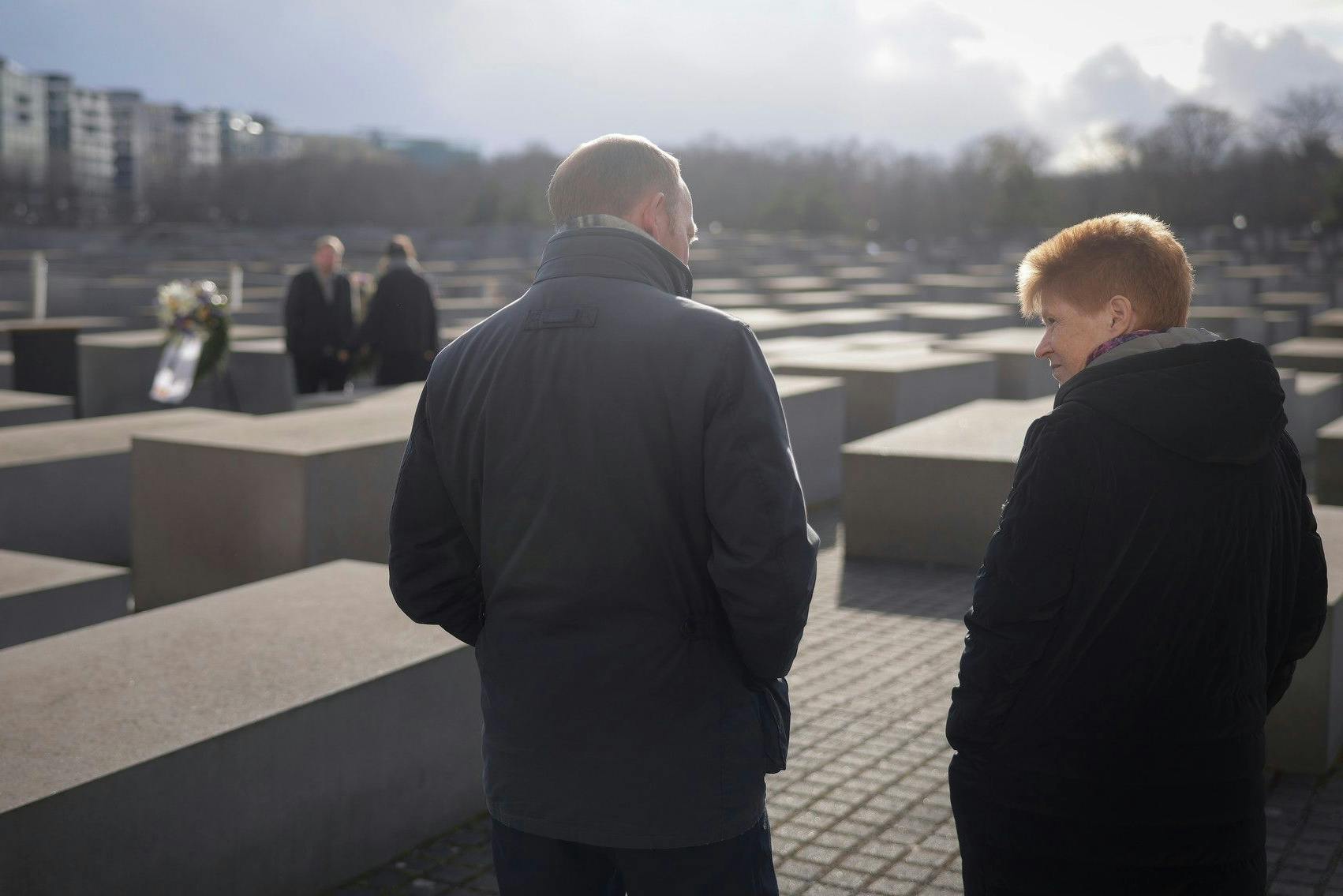 Am Vortag der Konferenz besuchten die Teilnehmer das Holocaust-Mahnmal in Berlin.