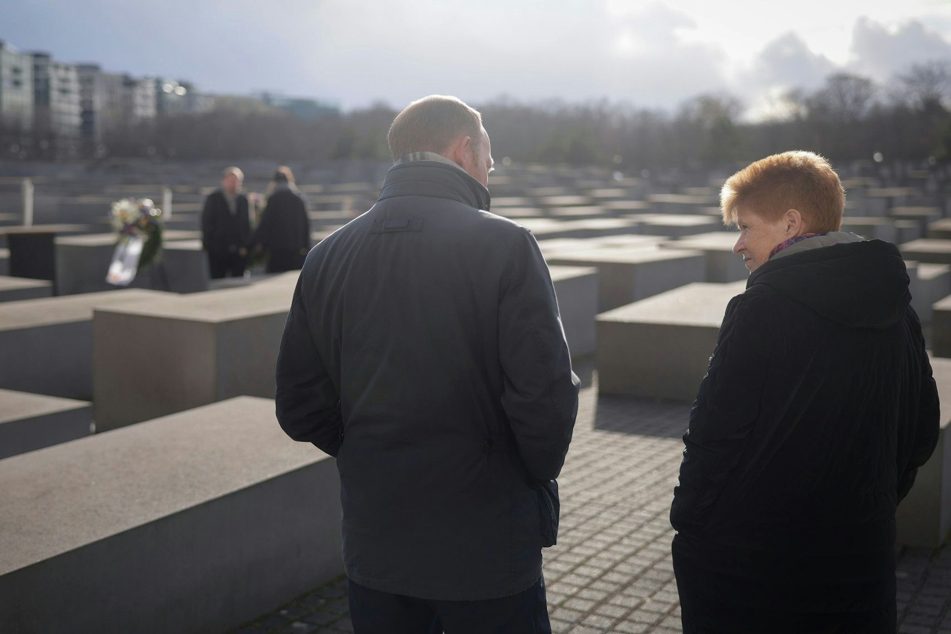 Am Vortag der Konferenz besuchten die Teilnehmer das Holocaust-Mahnmal in Berlin.