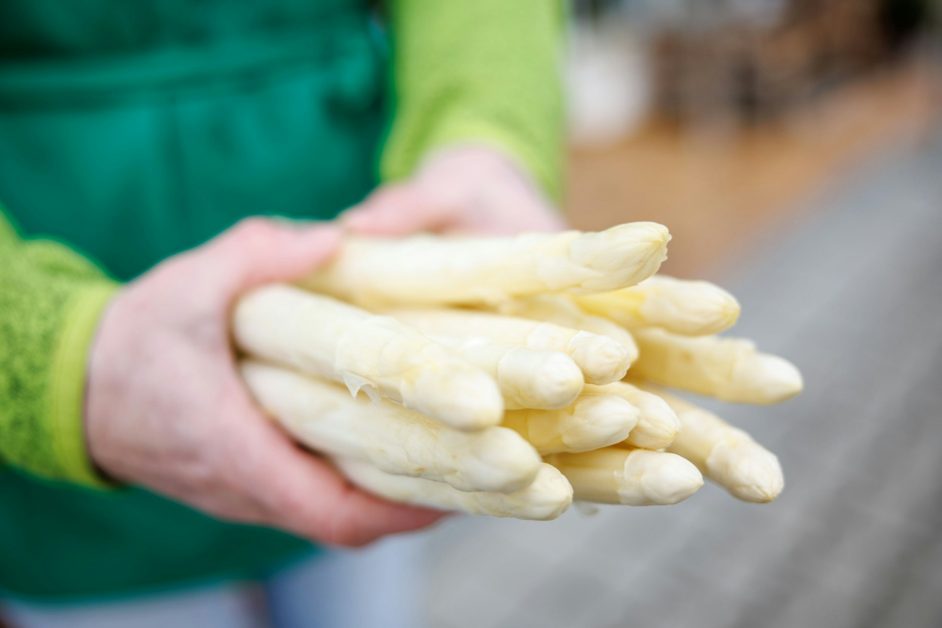 Die allerersten Stangen konnten auch in Beelitz bereits gestochen werden.