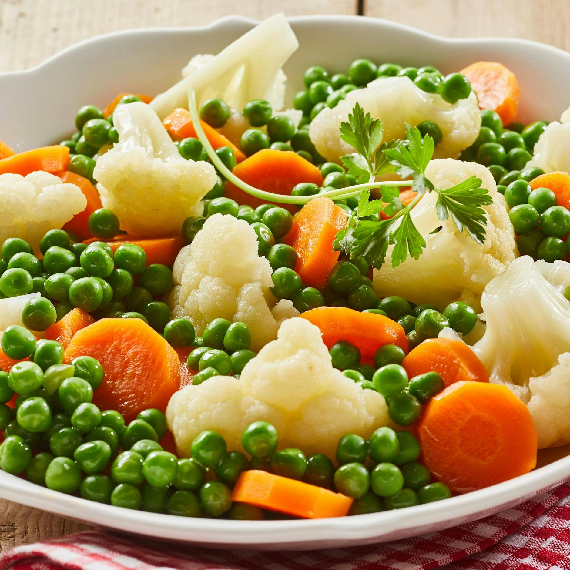 Rezept für Leipziger Allerlei: Gemüse mit cremiger Sauce aus dem DDR-Kochbuch