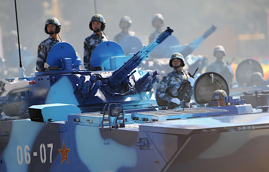 China: Militärparade in Peking.