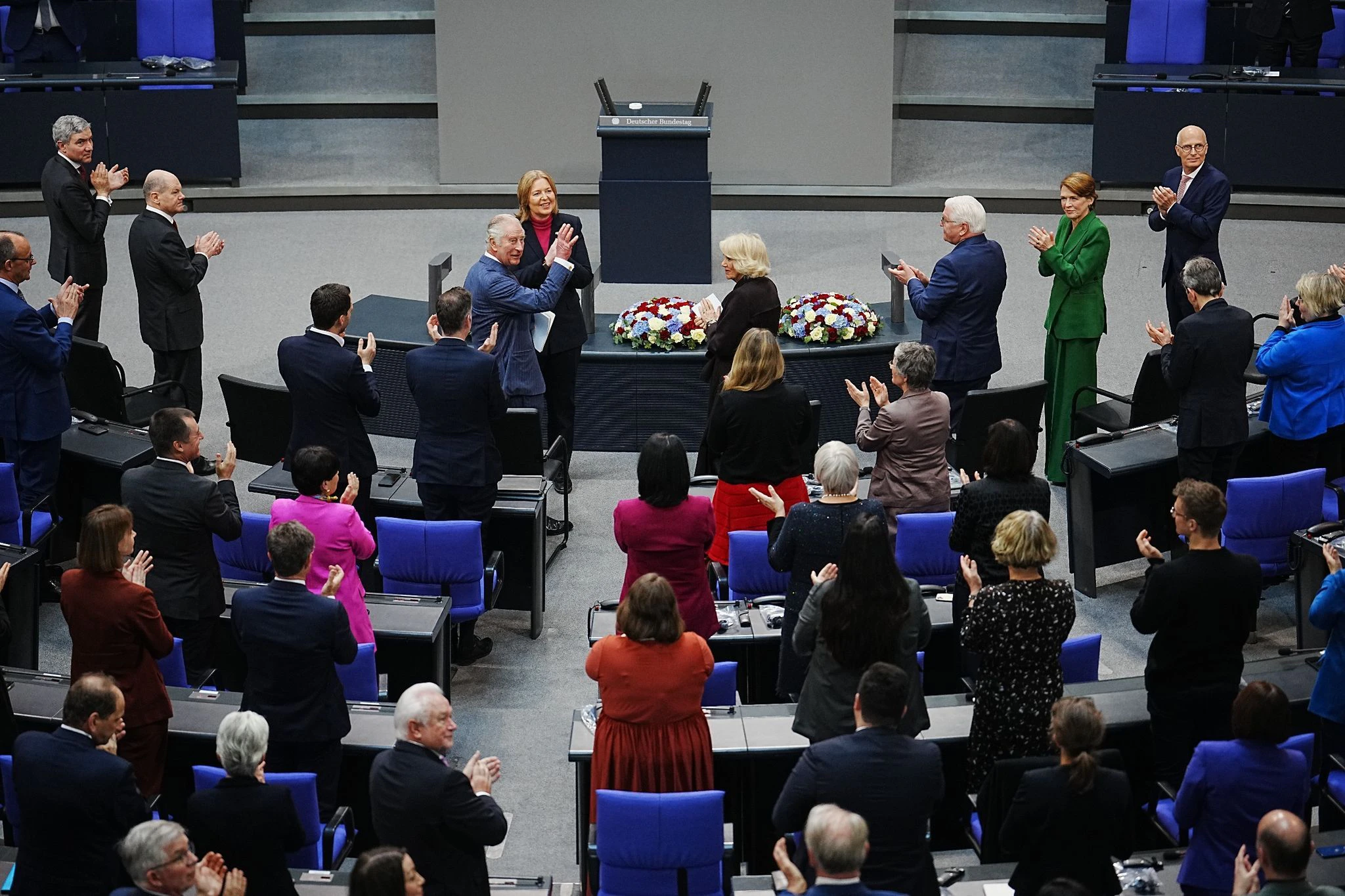 Ovationen für König Charles III. im Bundestag.  
