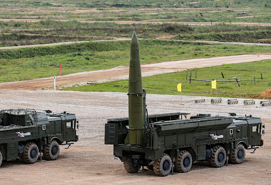 Eine Iskander-M-Rakete der russischen Streitkräfte.