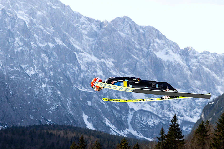 Beim Saisonfinale in Planica blickten Markus Eisenbichler und Co. in der Luft bereits auf grüne Bäume statt auf eine weiße Winterlandschaft.