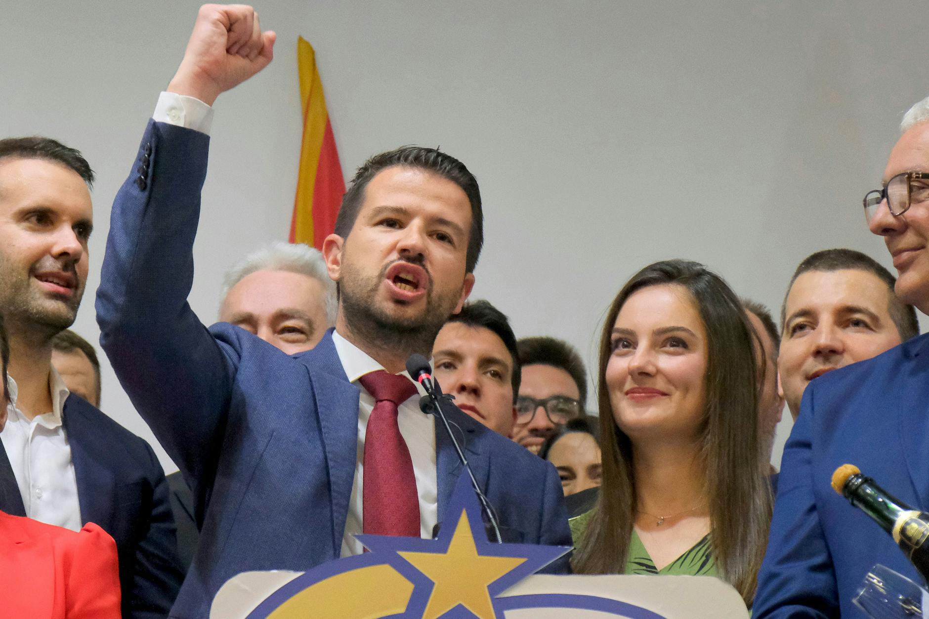 Jakov Milatović nach dem Wahlsieg als montenegrinischer Präsident in Podgorica