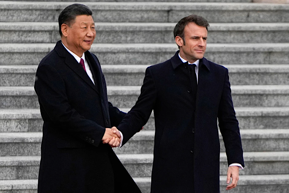 Chinas Staats- und Parteichef Xi Jinping und der französische Präsident Emmanuel Macron.