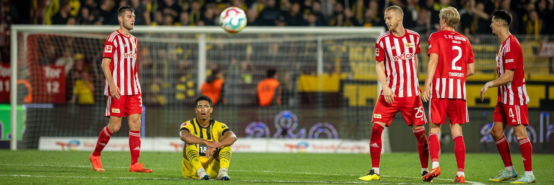 So hätten es die Köpenicker auch gern am Sonnabend: die Borussia am Boden, der 1. FC Union obenauf.