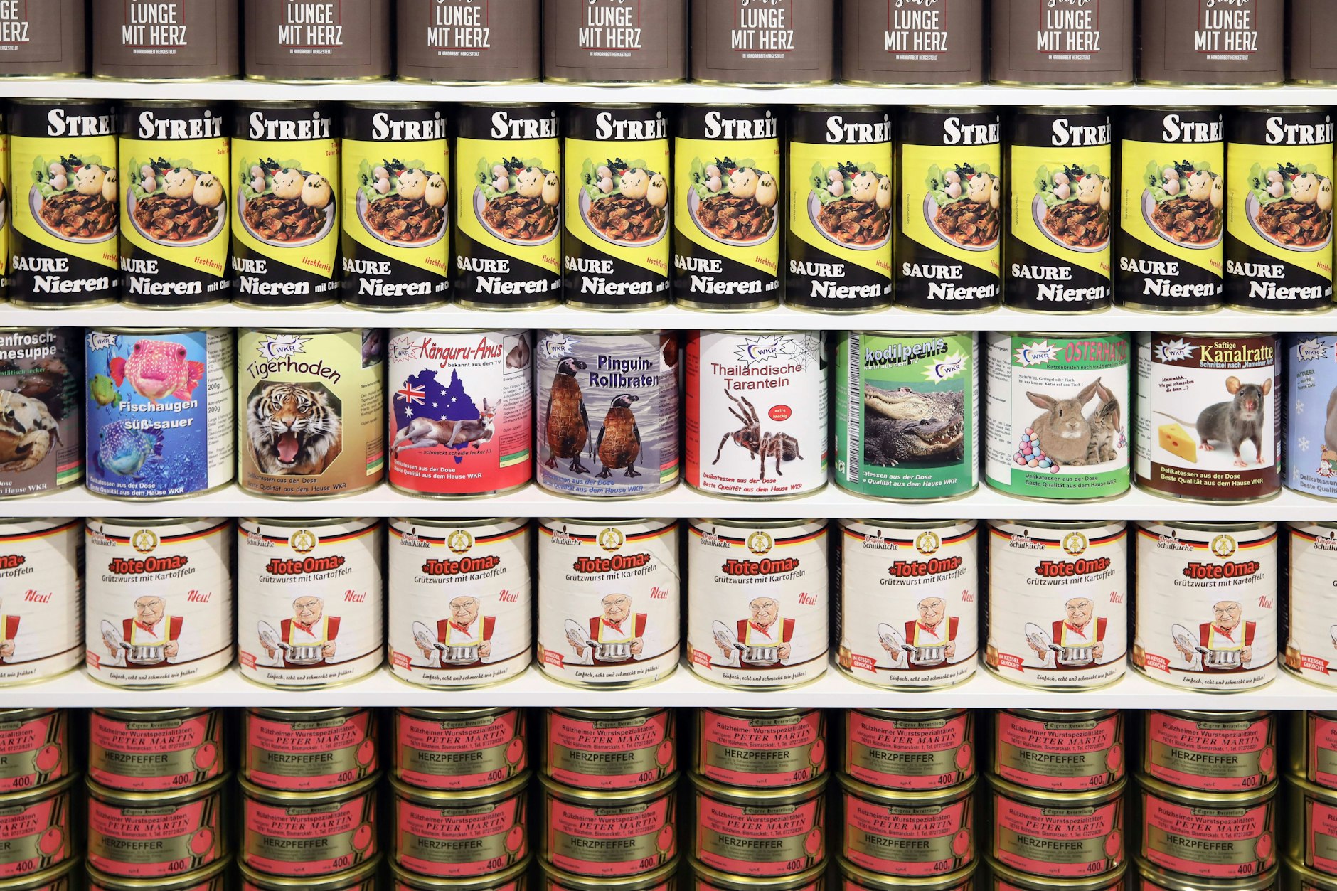 Tigerhoden und Saure Nieren: bestimmt nicht jedermanns Geschmack