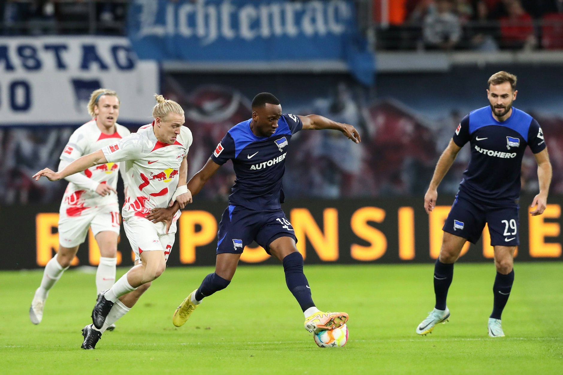 Dodi Lukebakio wirbelte beim 2:3 im Hinspiel bei RB Leipzig, erzielte für Hertha BSC das Anschlusstor und will am Sonnabend wieder treffen.