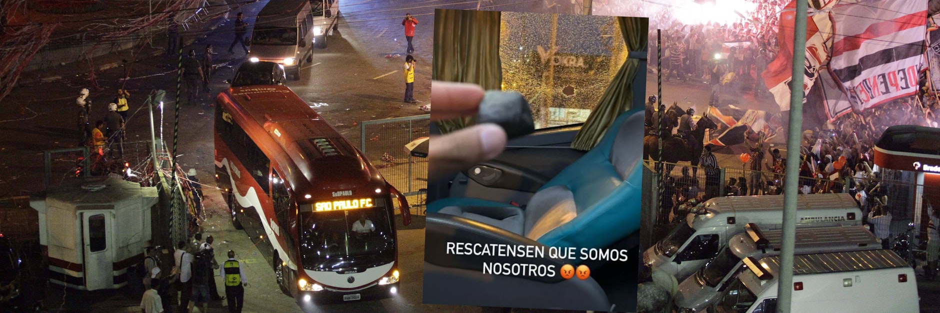 Fans des CA Tigre verwechselten den Mannschaftsbus, bewarfen vor dem Spiel gegen den FC Sao Paulo in der Copa Sudamericana die eigene Mannschaft mit Steinen.