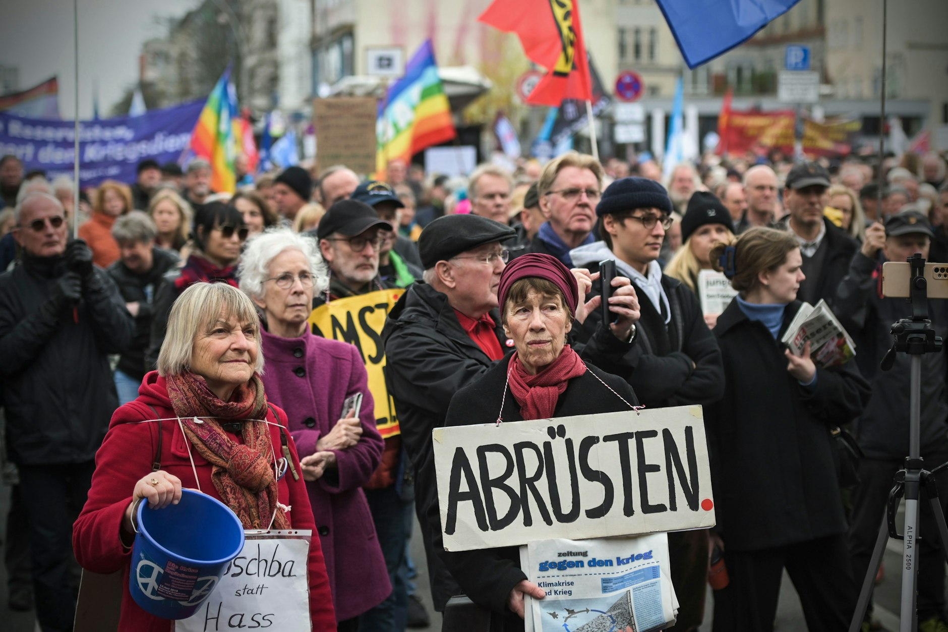 Gegen den Krieg und für Frieden: Demonstranten beim Ostermarsch in Wedding.