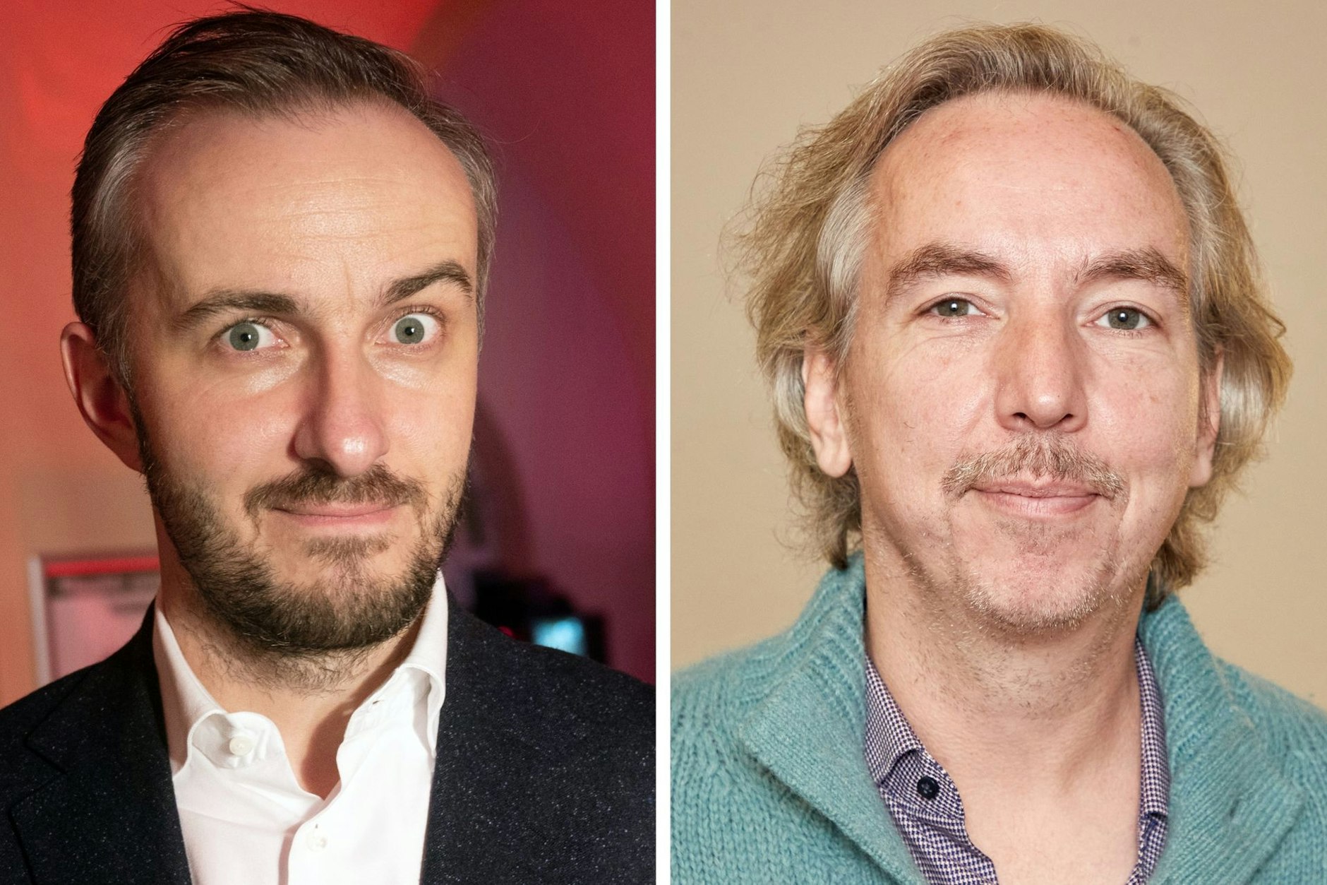 TV-Satiriker Jan Böhmermann (l.) und Musiker Olli&nbsp;Schulz kommentieren den ESC für Österreich.