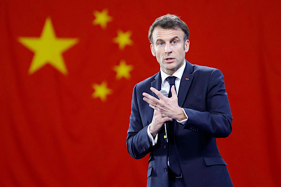 Emmanuel Macron an der Sun Yat-sen Universität in Guangzhou vergangene Woche.