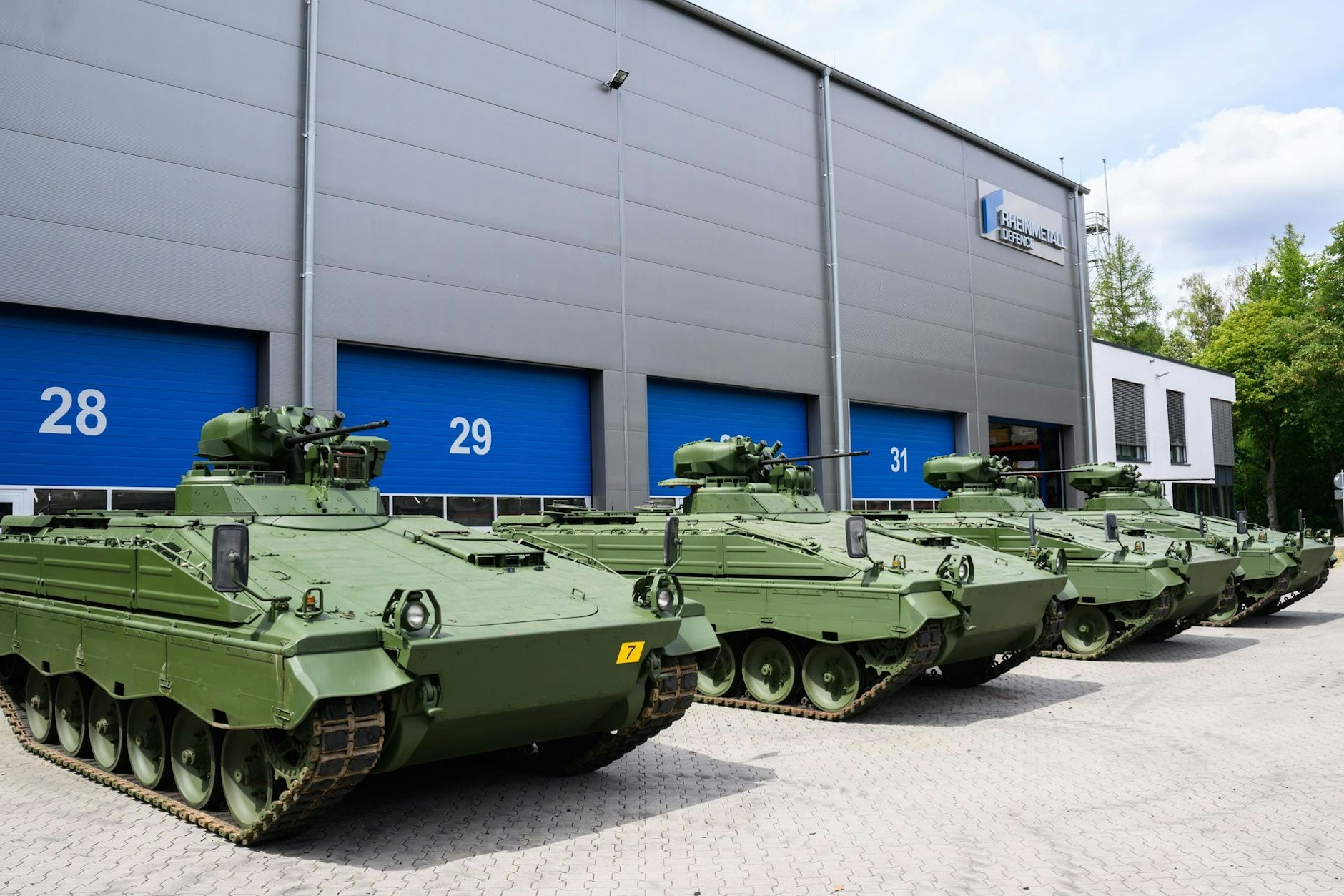 Aufbereitete Marder-Panzer des Konzerns Rheinmetall