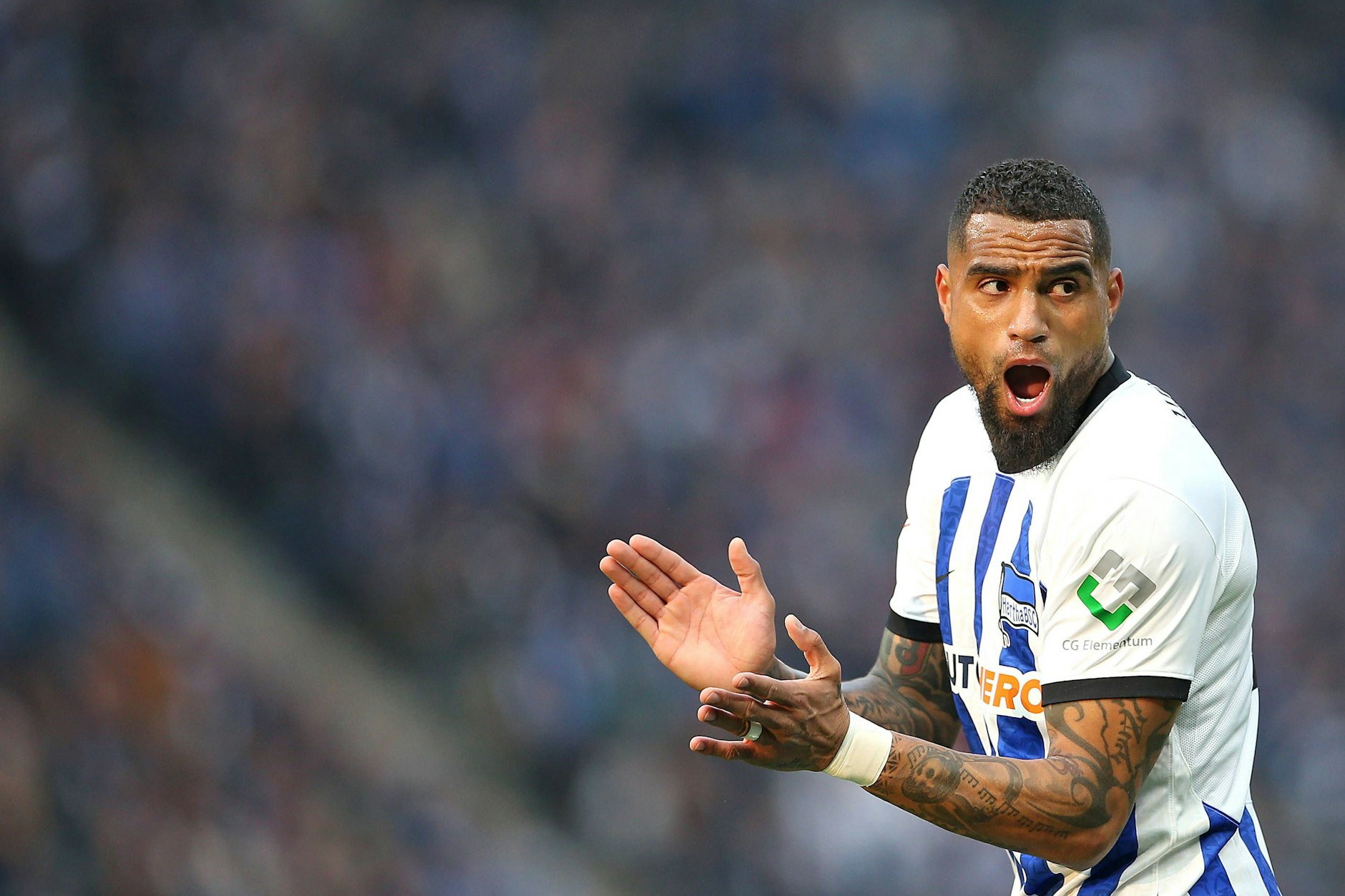 Kevin-Prince Boateng gibt bei Hertha BSC in der schwierigen Endphase der Saison wieder einmal den emotionalen Anpeitscher auf dem Feld.