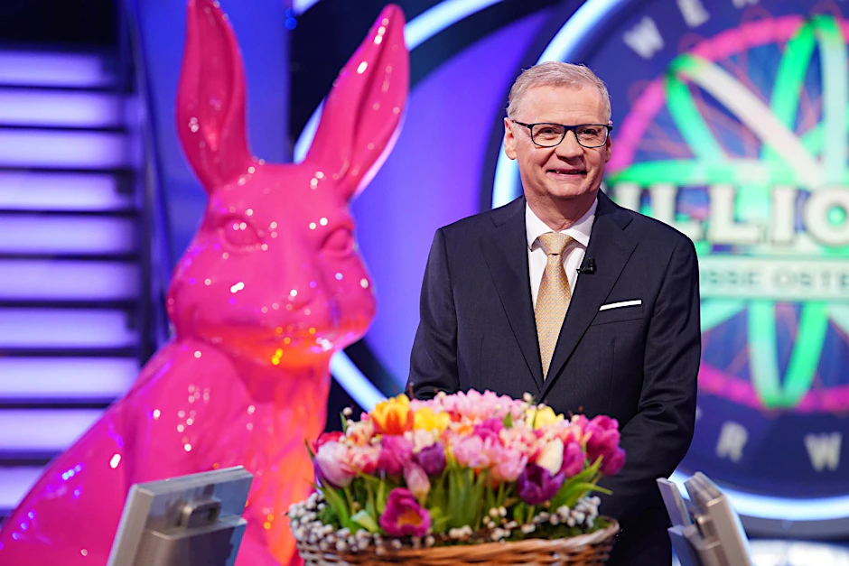Moderator Günther Jauch bei der Oster-Sendung von „Wer wird Millionär?“