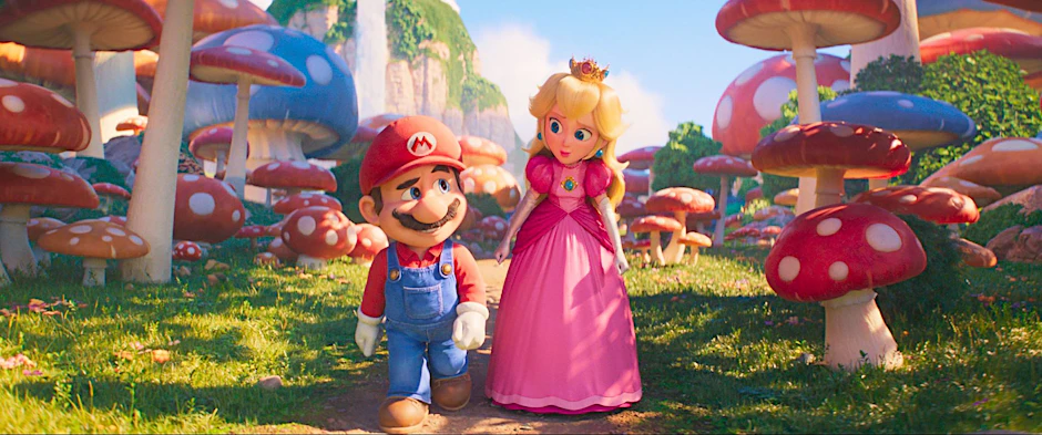 HANDOUT - Mario und Prinzessin Peach, die eine talentierte Kämpferin ist.  a