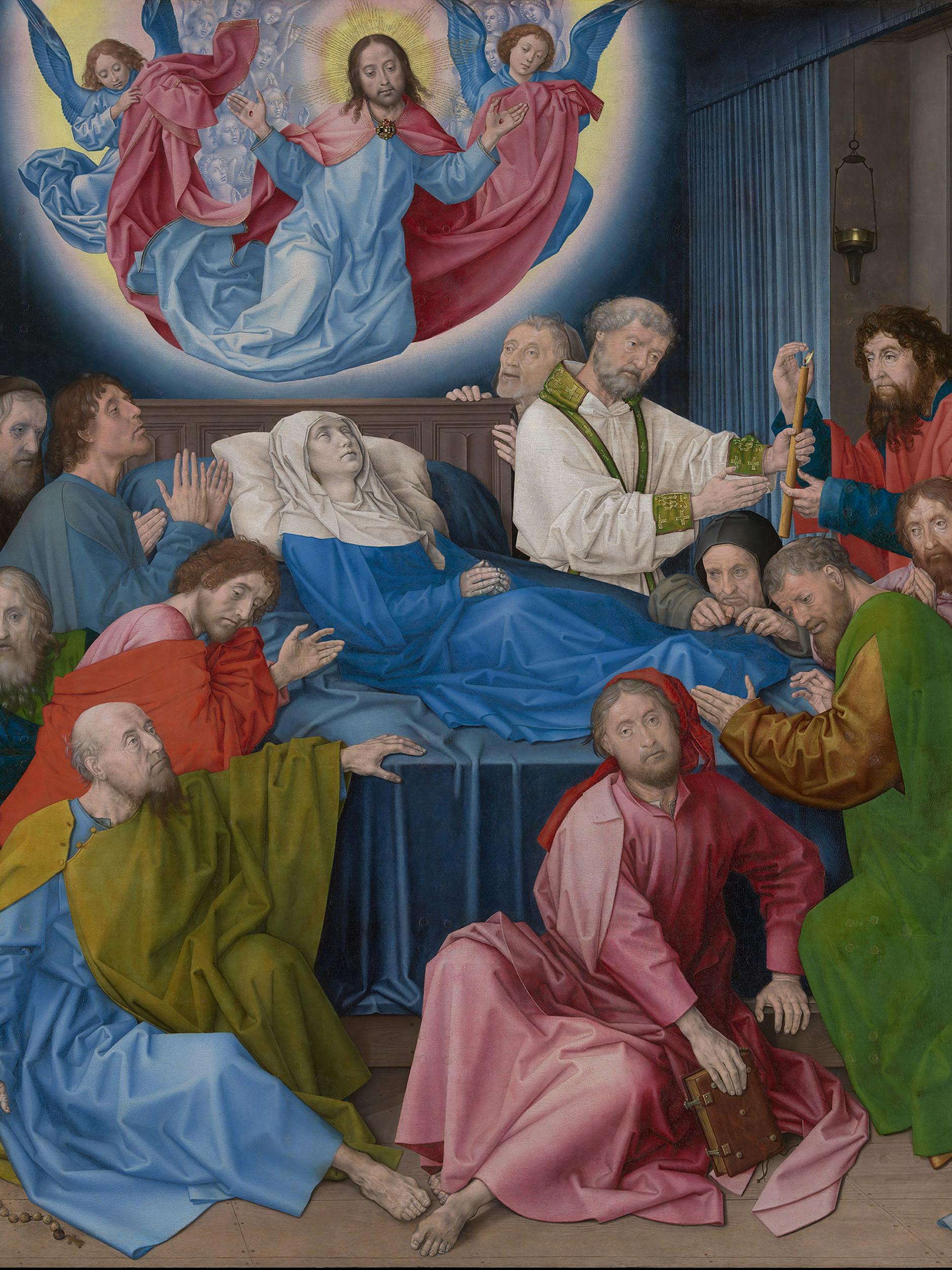 Hugo van der Goes: „Marientod“ (Ausschnitt), um 1480, Brügge, Groeningemuseum