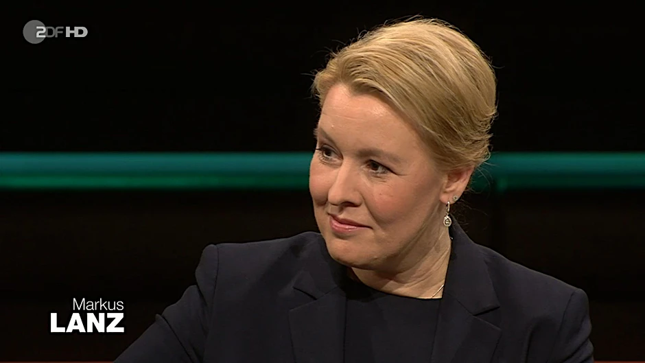 Franziska Giffey bei Markus Lanz am 13. April 2023.