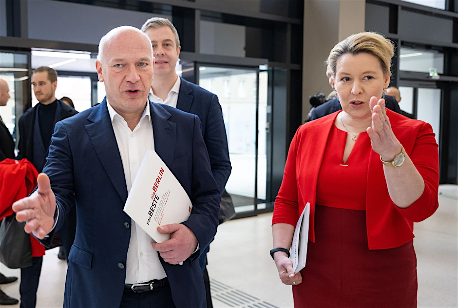 Den Weg, den Wegner und Giffey gehen wollen, mögen manche Genossen gar nicht.