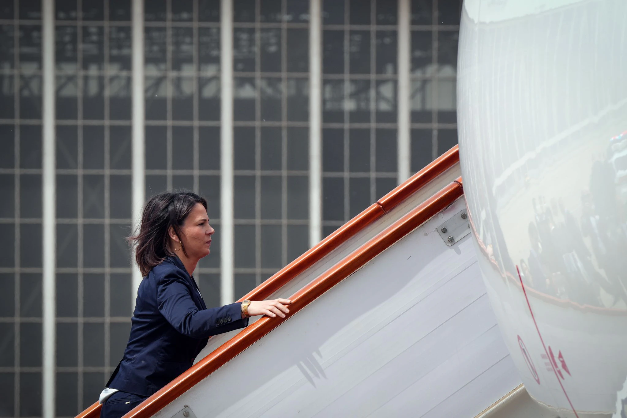 Außenministerin Annalena Baerbock verlässt China und fliegt weiter nach Seoul.  