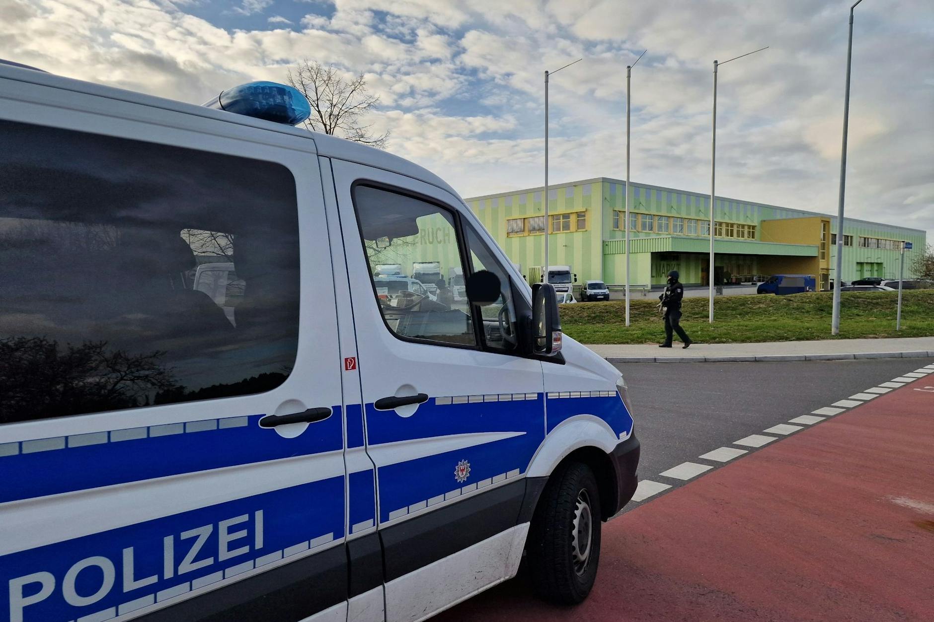 Ein Polizeieinsatz in Brandenburg.